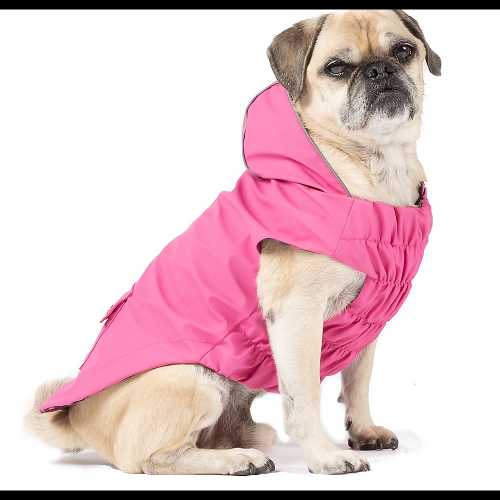 North Fetch Dog Raincoat Pink Camoflauge Dog Raincoat